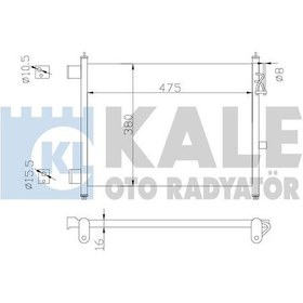 Resim KALE 342435 Klima Radyatoru Kondenser (Nissan: Micra IV 1.2 10-) 475×380×16 Otomatik Sanziman 921101HC0A (WE366526) 