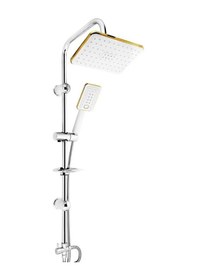 Resim Vilas Atlantis Lüx Sarı Boru Pirinç Gold Tepe Ve Yağmurlama Duş Seti Altın - Krom 