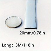 Resim Willowhaven 20mm X 3m Evrensel Otomobil Kapı Pencere Şerit Krom Çıta Solmaz 