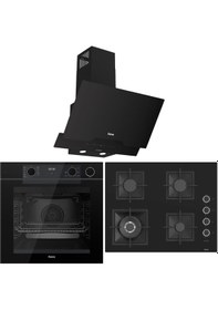 Resim Ferre QEP64CS - SC405-WFA - D063-SA Fryart Artline Steam Siyah Ankastre Set 