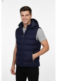 Resim Bigazzi Erkek Spor Kapüşonlu Yelek Regular Kalıp 961-309 Bgl-st04874 Lacivert 