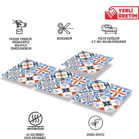 Resim Tink Kendinden Yapışkanlı Meksika 010 Desenli Pvc Karo 30X30 cm 4'lü 0,36 M2 
