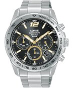 Resim Lorus RZ509AX9 Solar Çelik Gri Siyah 10 ATM 44 mm Erkek Kol Saati 