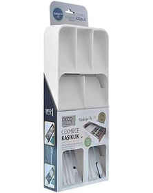 Resim Decobella 9 Bölmeli Çekmece Kaşıklık Beyaz 