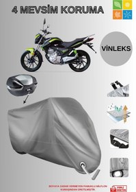Resim AutoEN FALCON MEXICO 150 VİNLEKS KİLİT ARKA ÇANTA UYUMLU MOTOR BRANDASI LÜKS KALİTE-GRİ 