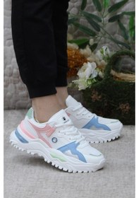 Resim Lumberjack Chuke Beyaz Pembe Kalın Taban Kadın Spor Ayakkabı 001 