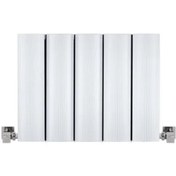 Resim Hammam 300mm X 395mm Amber Yüksek Isı Kapasiteli Dekoratif Yatay Beyaz Alüminyum Radyatör 