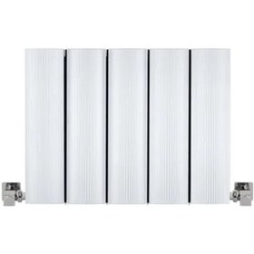 Resim Hammam 300mm X 395mm Amber Yüksek Isı Kapasiteli Dekoratif Yatay Beyaz Alüminyum Radyatör 