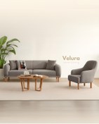 Resim Velura Home & Living Lara Koltuk Takımı & Oturma Grubu - Latte (3+3+1) 