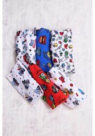 Resim Gümüş 6'lı Erkek Çocuk Karışık Desenli Boxer Karışık 