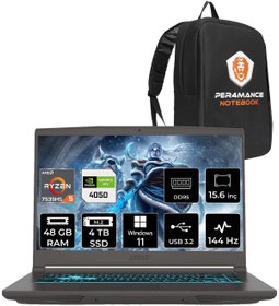 Resim MSI Thin A15 B7VE R5 7535HS 48GB 4TB SSD RTX4050/6GB 15.6" FHD 144HZ W11H & PER4 ÇANTA 