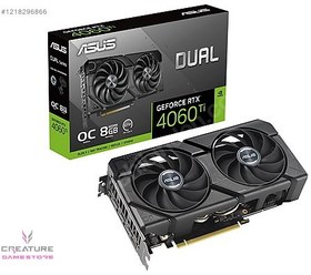 Resim Asus GeForce RTX 4060 Ti EVO Dual O8G 8GB GDDR6 128 Bit Ekran 