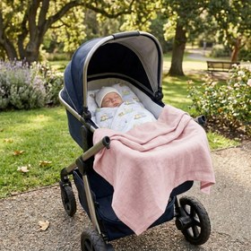 Resim 2’li Müslin Bebek Örtüsü - Petits Caneton ve Innocent Pink - 100x100 cm 