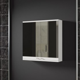 Resim Movemo 100176 Aynalı 60 cm Banyo Dolabı Üst Modül Beyaz 