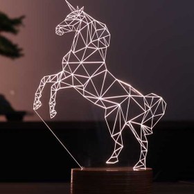 Resim Unicorn At Figürlü Dekoratif Hediye Led Masa Lambası | BYLAMP 
