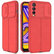 Resim Smcase VİVO Y20S Kılıf Lensi Kamera Korumalı Deri Dokulu Silikon 