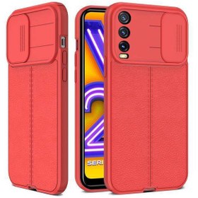 Resim Smcase VİVO Y20S Kılıf Lensi Kamera Korumalı Deri Dokulu Silikon 
