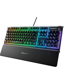 Resim Steelseries Apex 3 Gaming Klavye, 10 Bölgeli Rgb Aydınlatma, Sessiz Switch, IP32 Sıvı Dayanıklılık, Premium Manyetik Bilek Desteği, Türkçe Qwerty 