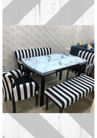 Resim Azra Mobilya Çay Seti Oturma Grubu Oturma Takımı Koltuk Takımı 2 1 1 Bench Masa Dahil Değildir Zebratakım 