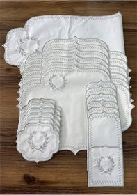 Resim Başak Krem Gümüş 8 Kişilik 25 Parça Amerikan Servis Runner Seti 