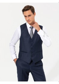 Resim Cacharel Lacivert Slim Fit Yelek 