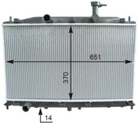 Resim RADYATÖR ACCENT ERA 06 1.4-1.6 MEK AC 648x375x16 