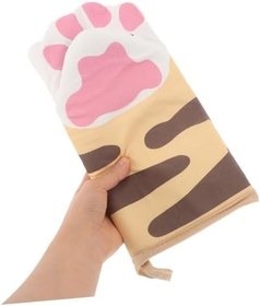 Resim STOBOK Sevimli Kedi Paw Fırın Eldiveni Kadınlar Için Isıya Dayanıklı Mutfak Eldiveni Komik Kedi Temalı Mutfak Aksesuarları Pişirme Pişirme 