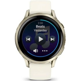 Resim Garmin Venu 4 - 41 MM Lunar Gold Silikon Kordon Akıllı Saat (Distribütör Garantili) 