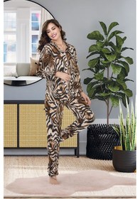 Resim Bebekokusu Rahat Ve Şık Kadın Pijama - Leopar LEOPAR 