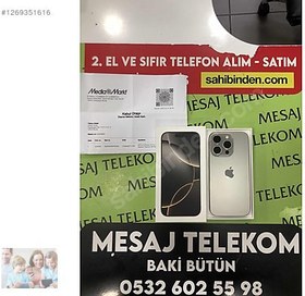Resim Apple iPhone 16 Pro İkinci El TR | 128 GB | Çöl Titanyum 