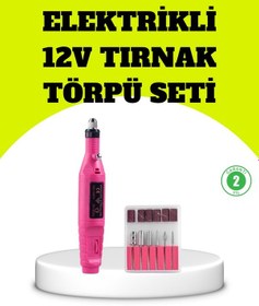 Resim Elektrikli - 923 - Manikür Pedikür Törpü Seti - Glblseme - 6 Başlıklı 