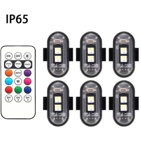 Resim Chuangyinshop A Set Uzaktan Kumandalı Rgb Led Rv Gece Lambası - Çok Renkli Usb Pil İle Çalışan 
