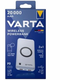 Resim VARTA Wireless Power Bank 20.000 mah kablosuz şarj desteklı 