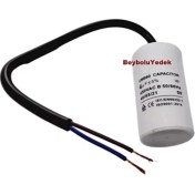 Resim FullYedek 4 Mf Kondansatör , Motor Kondansatörü , Kablolu Kapasitör 4 Mf 450 Vac 50-60 Hz 
