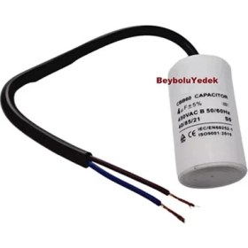 Resim FullYedek 4 Mf Kondansatör , Motor Kondansatörü , Kablolu Kapasitör 4 Mf 450 Vac 50-60 Hz 
