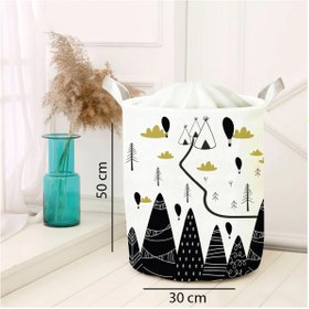 Resim Tinybabyconcept Katlanabilir Keçe Çok Amaçlı Oyuncak Saklama Kutusu Kirli Çamaşır Piknik Sepeti Dağ Model 038 