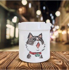 Resim Genel Markalar Kedi Temalı Seramik Şık Küllük 