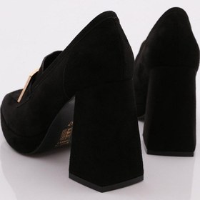 Resim Dgn K3803 Kadin Topuklu Loafer Ayakkabi K3803-424-R1680 Siyah 