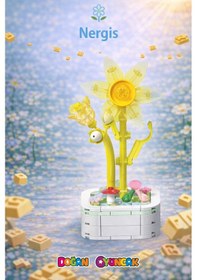 Resim Mikro Blok Kristal Nergis Çiçek Setleri Mini - Çiçek - Blossom Çiçek 