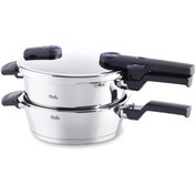 Resim Fissler Vitaquick Bluepoint Point 4,5+2,5 Litre Düdüklü Tencere 