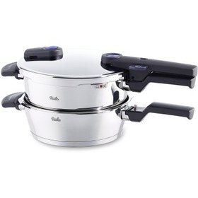 Resim Fissler Vitaquick Bluepoint Point 4,5+2,5 Litre Düdüklü Tencere 