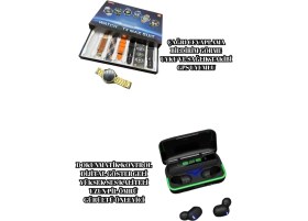 Resim İntora Bluetooth Kulaklık ve Akıllı Saat 7 Kordonlu Metal Kordon Plastik Kordon 