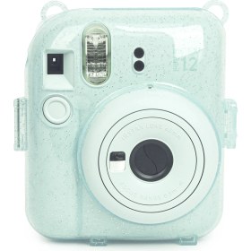Resim Fujifilm Instax Mini 12 Yeşil Fotoğraf Makinesi - 10'lu Film - Kıskaçlı Stand - Pvc Albüm ve Simli Pleksi Kılıf Seti 