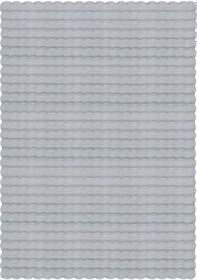 Resim Raschel Carpet Açık Gri Yumuşak Bubble Kaymaz Özel Taban Peluş Halı Yolluk 
