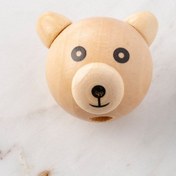 Resim Loren 1 Adet Kulağı Natural Ayıcık Figürlü Ahşap B 