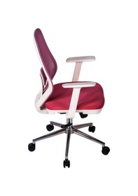 Resim Ofisbazaar Dali Beyaz Fileli Çalışma Koltuğu Ergonomik Şef Ve Toplantı Koltuğu Pembe Pembe 