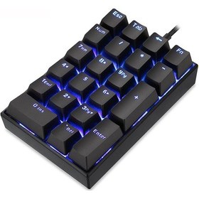 Resim Geeksen Motospeed K23 Mekanik Nümerik Klavye - Outemu Kırmızı Switch, Usb Kablolu, 21 Tuş, Mavi Arka Işık 