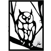 Resim Gamlı Baykuş Duvar Dekor Sticker 27 X 49 Cm 