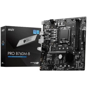 Resim MSI PRO B760M-B DDR4 Intel B760 Soket 1700 DDR4 4800MHz mATX Gaming (Oyuncu) Anakart 
