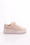 Resim Dgn Kadın Bağcıklı Şerit Detaylı Sneakers Ayakkabı Bej Beyaz Altın 366102682 